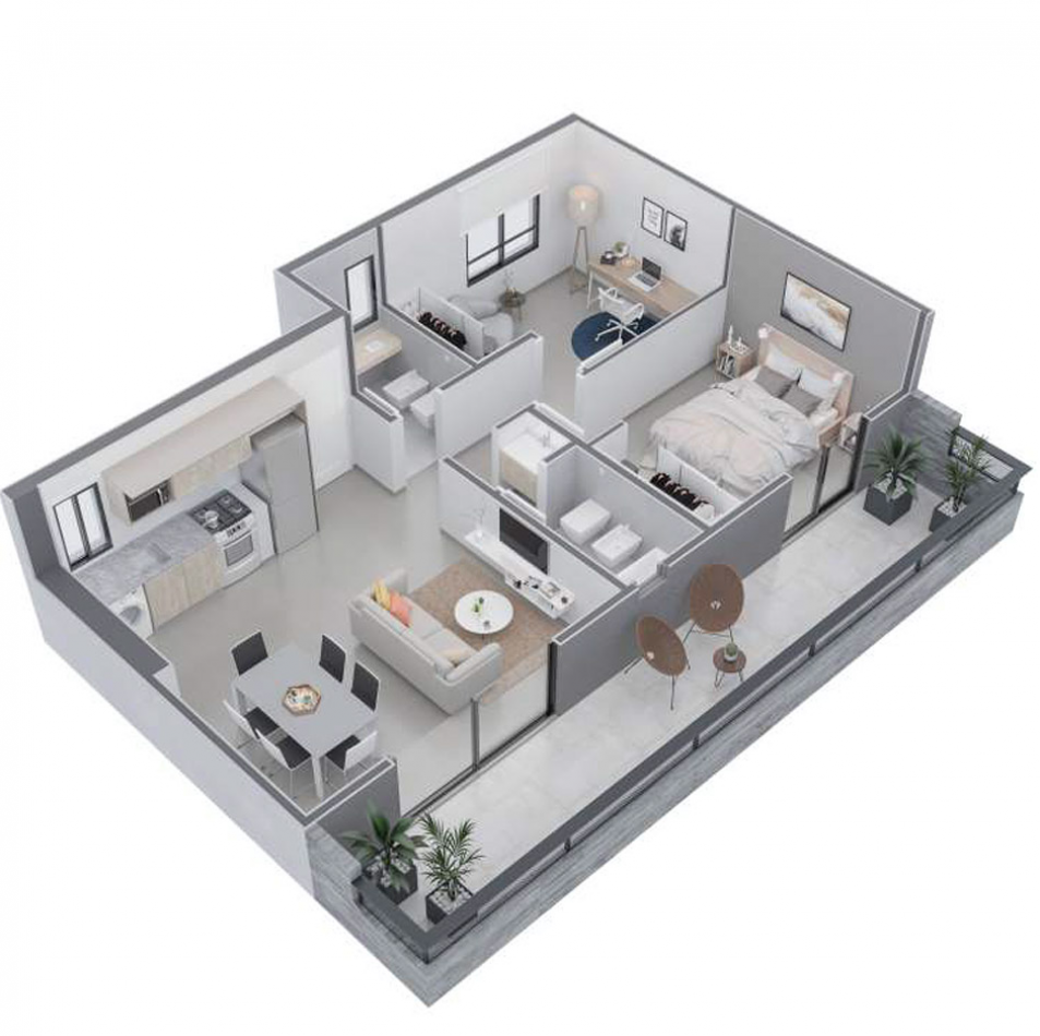 Nueva Cordoba dptos de 1 y 2 dorm c/financiacion MAPA 05